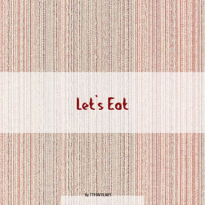 Let's Eat example